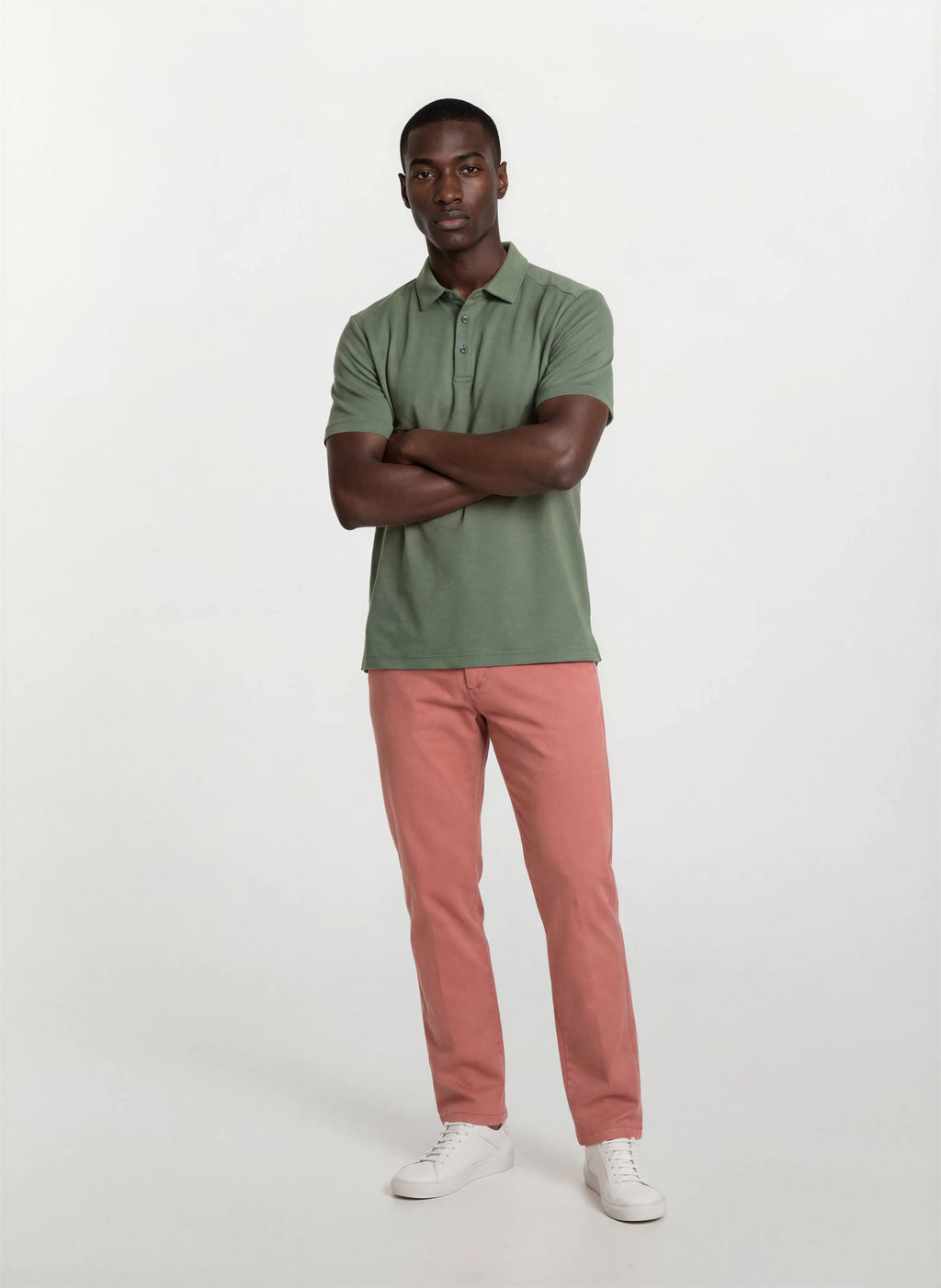 Cotton Tencel Garment Dyed Flat Front Pant