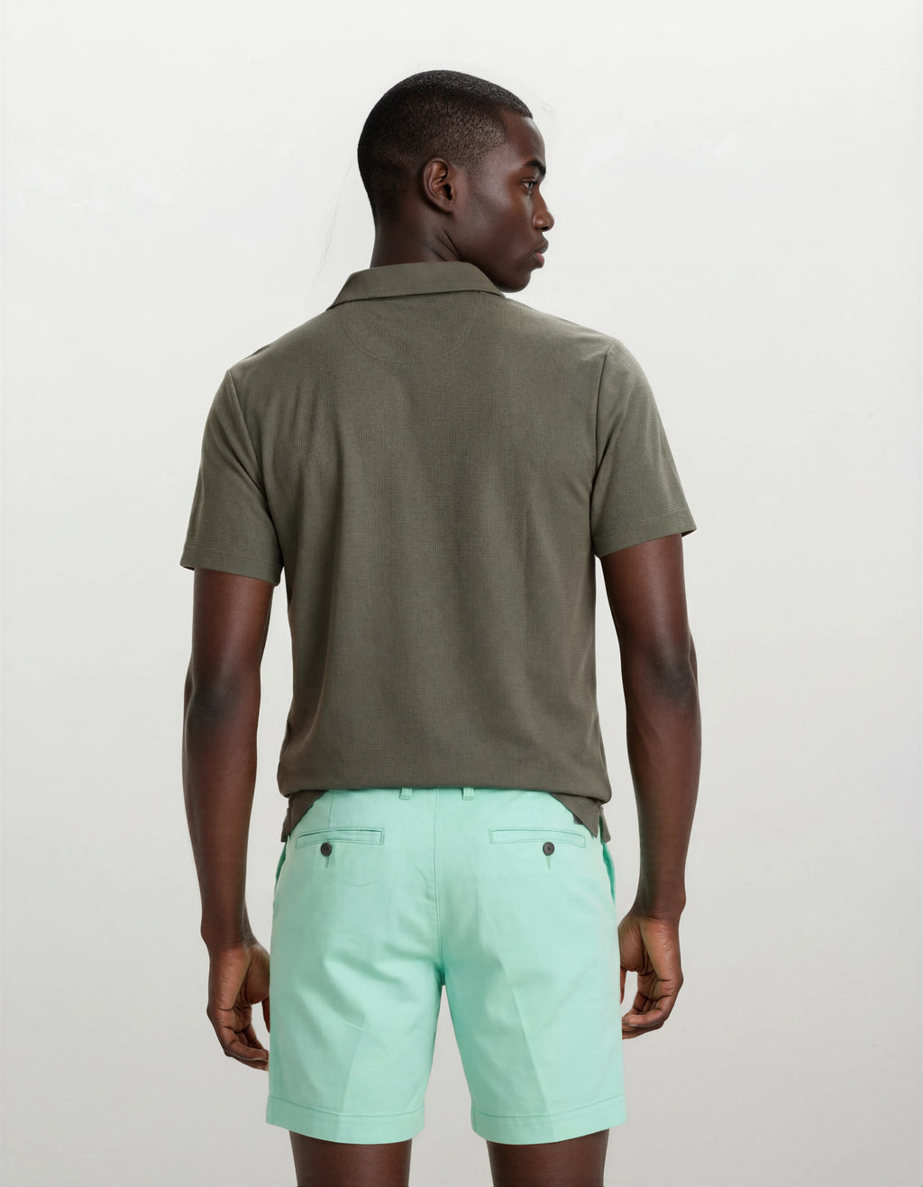 Cotton Tencel Garment Dyed Flat Front Short