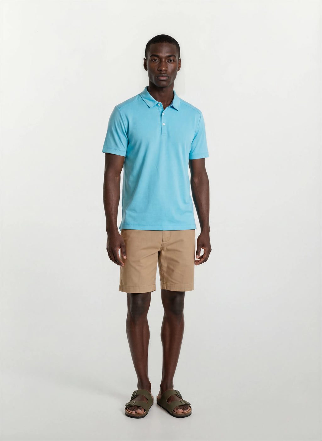 Cotton Tencel Garment Dyed Flat Front Short