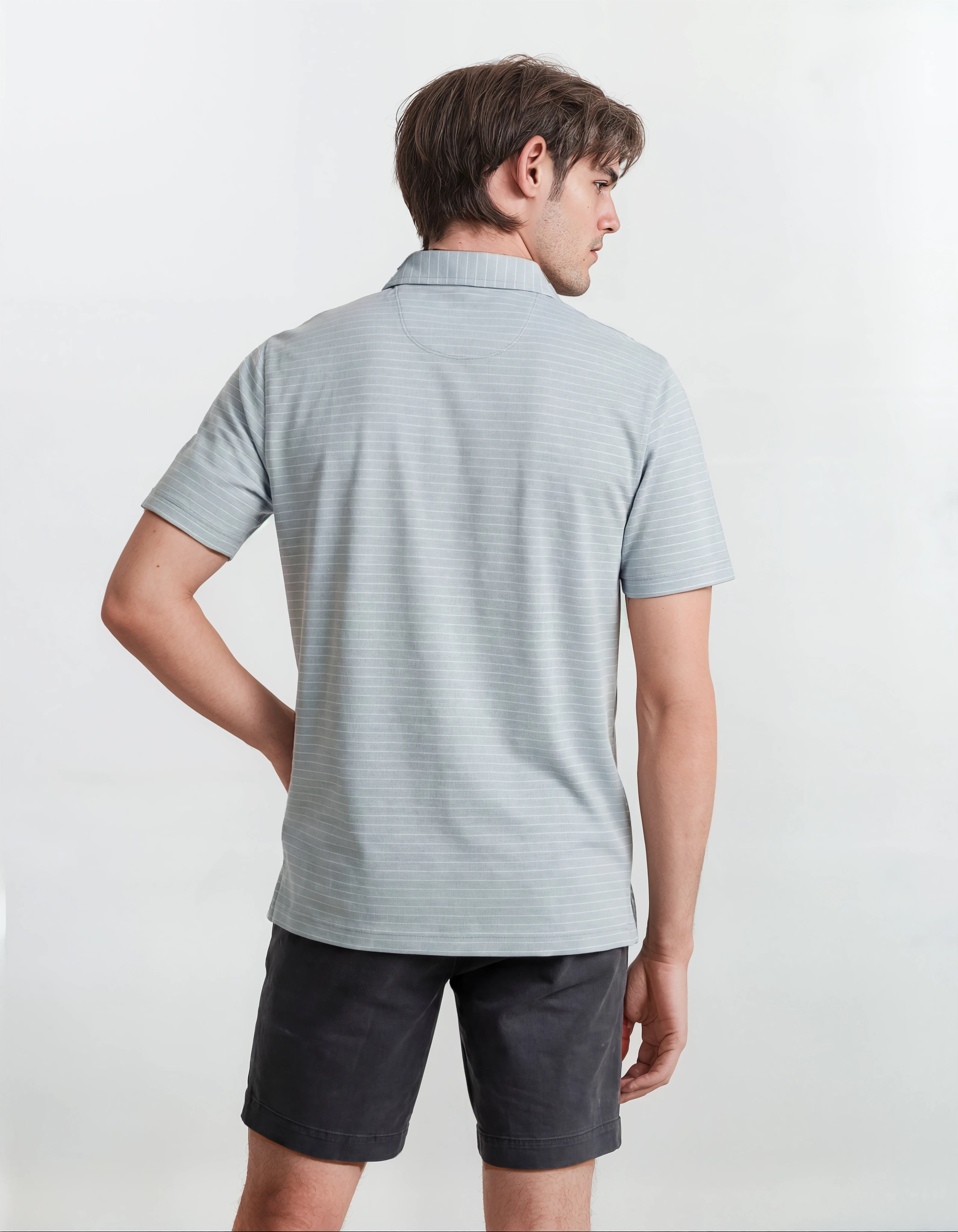 Cotton Tencel Garment Dyed Flat Front Short