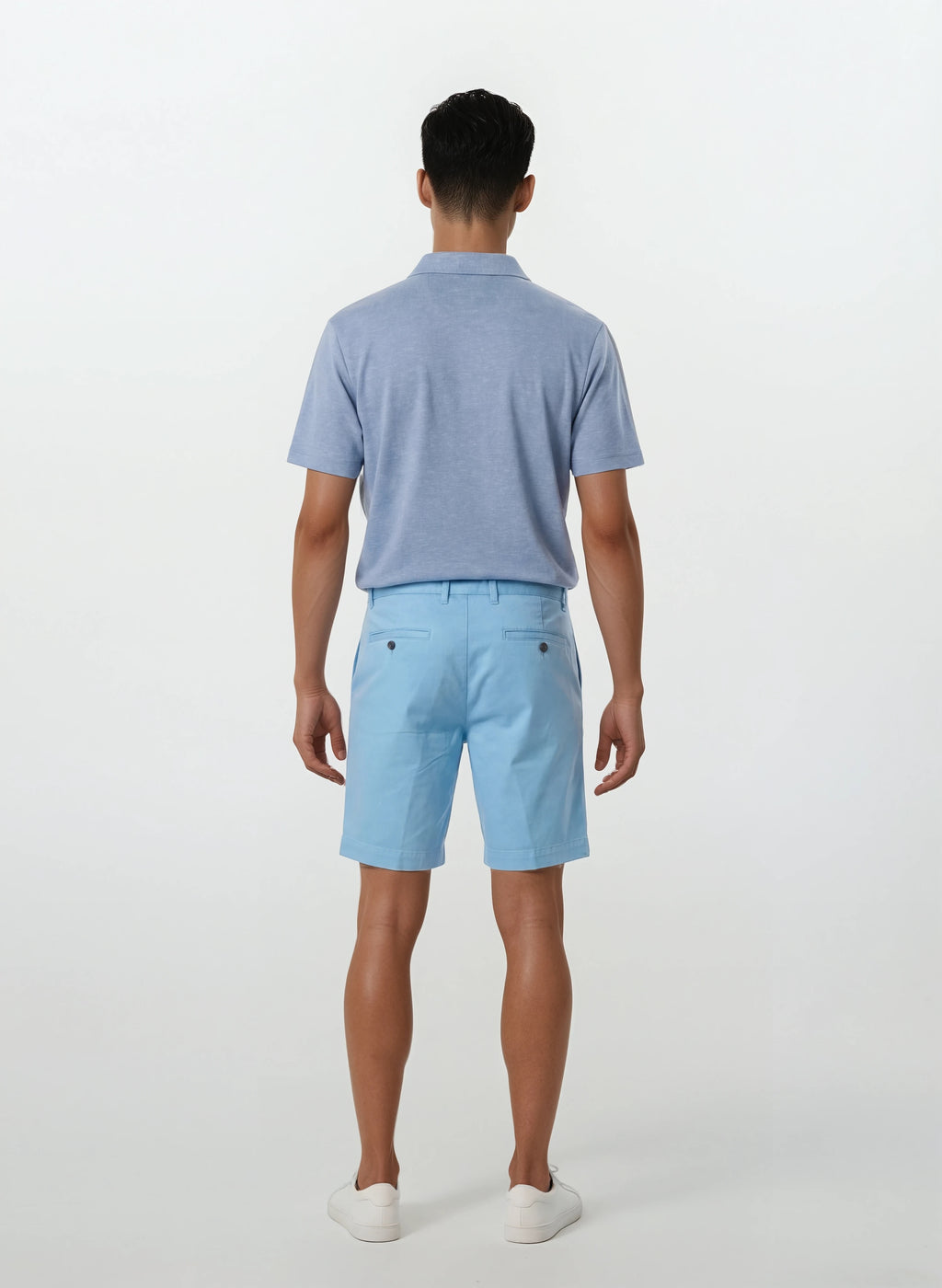 Cotton Tencel Garment Dyed Flat Front Short