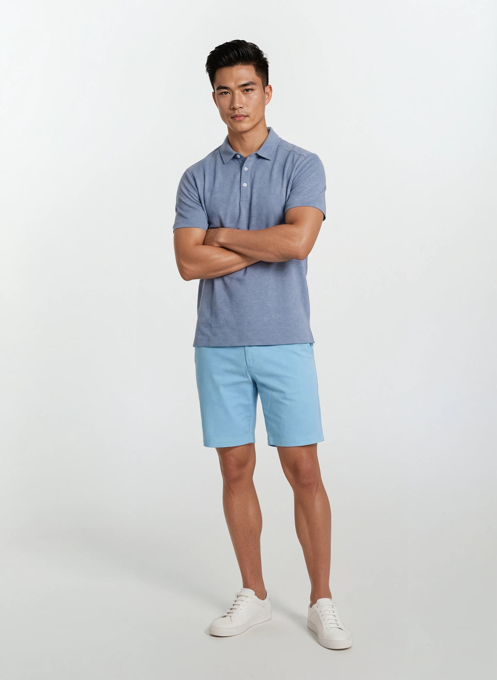 Cotton Tencel Garment Dyed Flat Front Short
