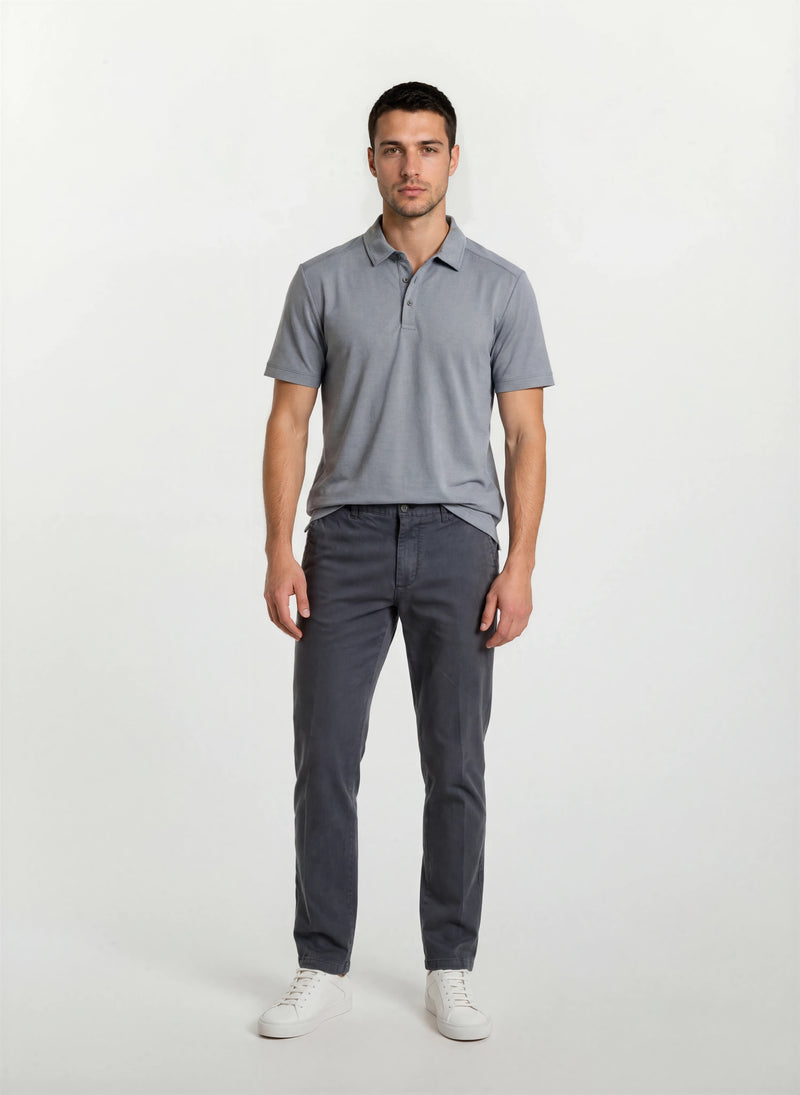Chromo Knit Performance Polo - Light Grey