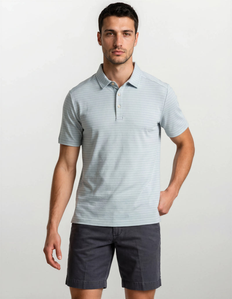 Nublend Hybrid Polo - Silver Grey