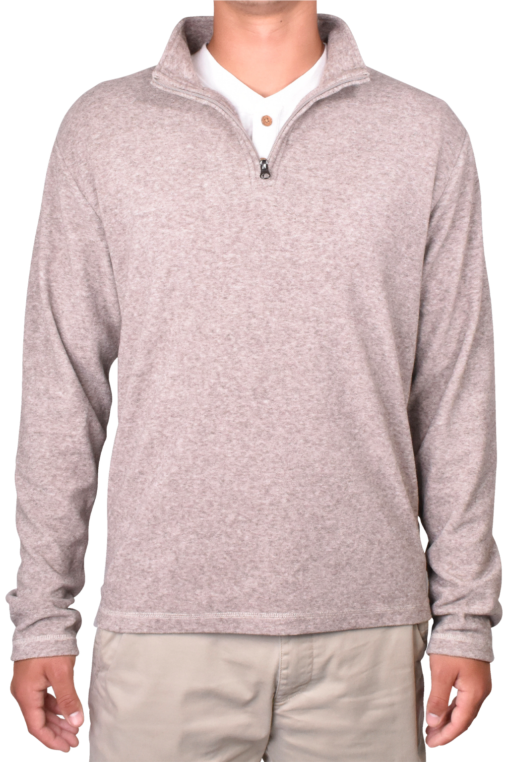 Soft Brushed Sweater Knit Qzip