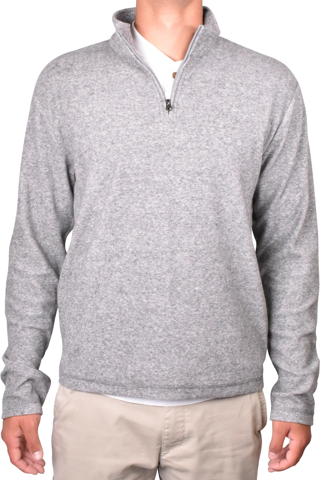 Soft Brushed Sweater Knit Qzip