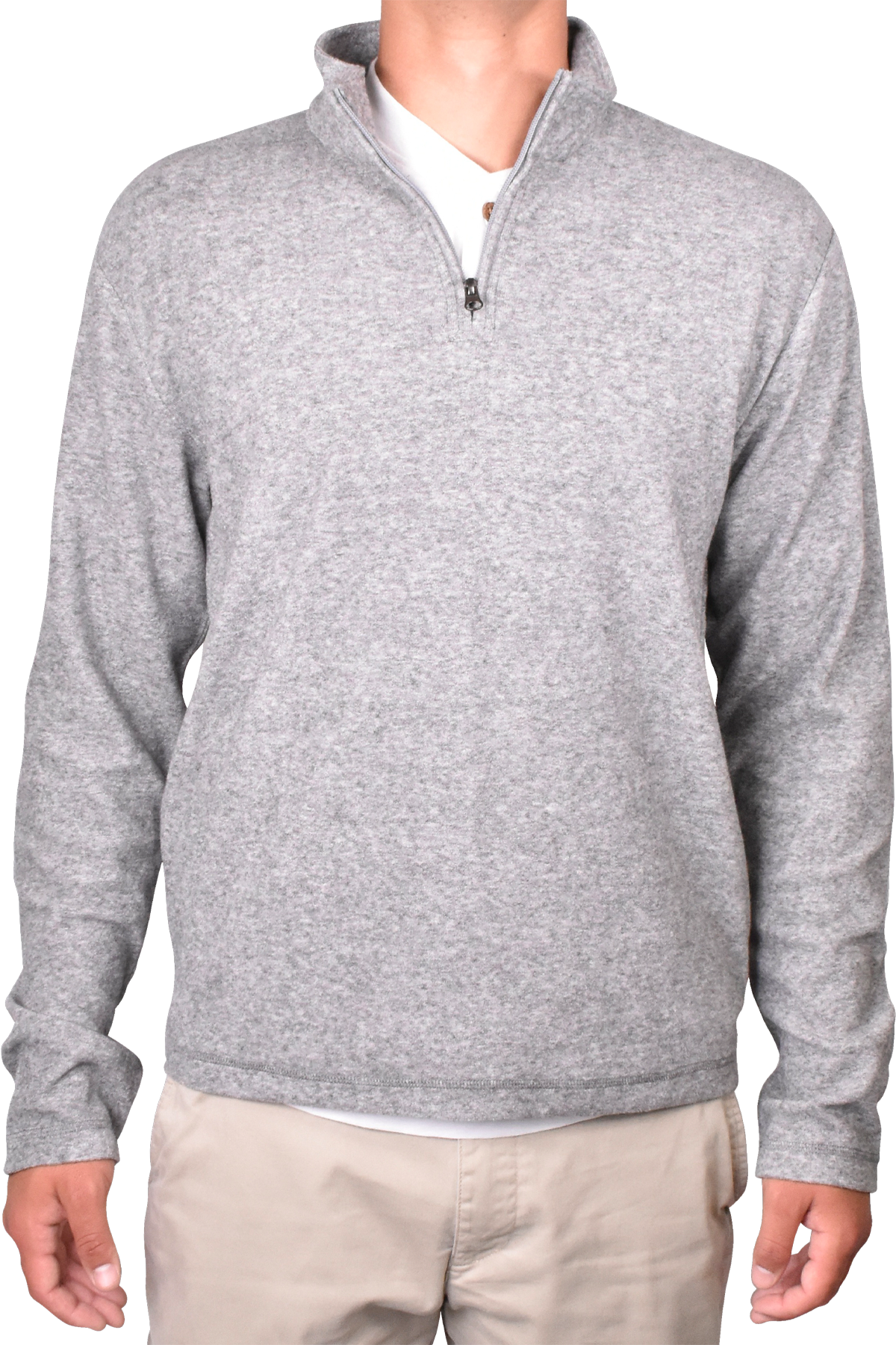 Soft Brushed Sweater Knit Qzip