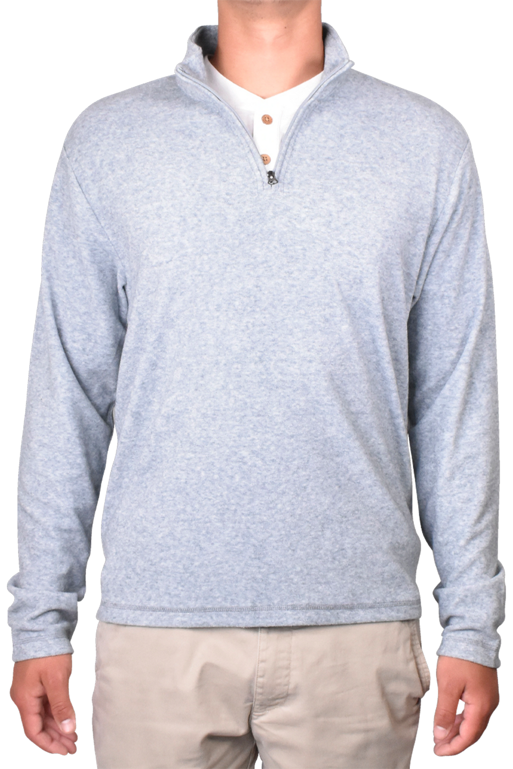 Soft Brushed Sweater Knit Qzip