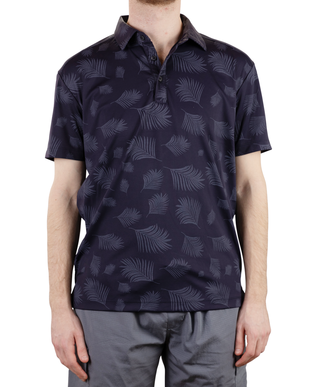 Two Tone Floral Printed Pique Polo