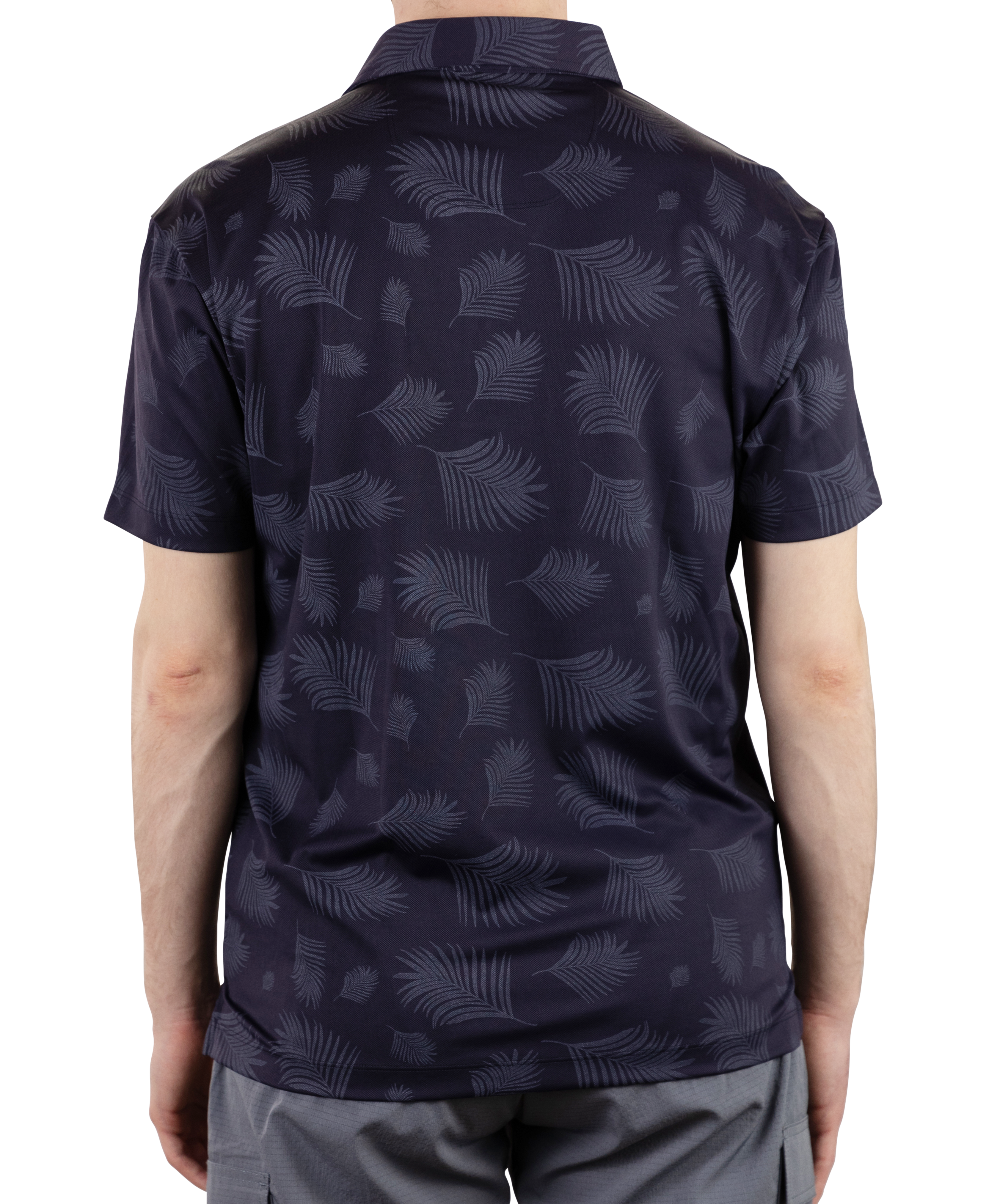 Two Tone Floral Printed Pique Polo