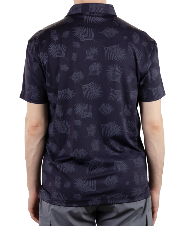 Two Tone Floral Printed Pique Polo
