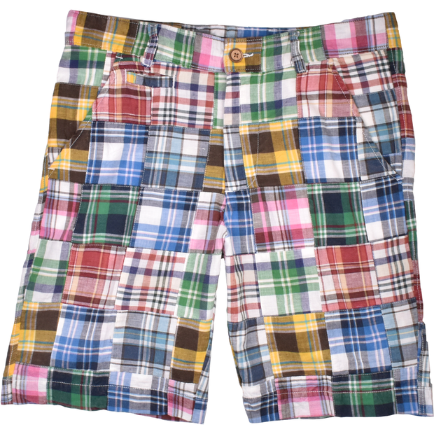 Patch Madras Short, Light Blue