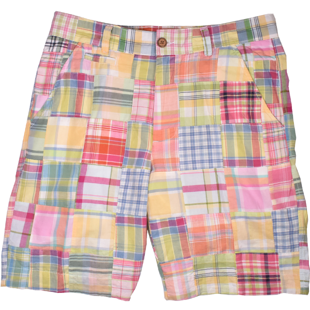 Patch Madras Short, Light Blue