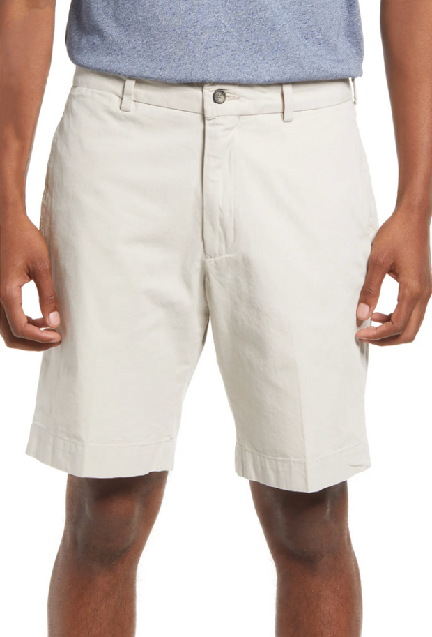 Charleston Khakis Washed Poplin Short, Flat Front, Regular Rise