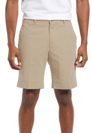 Charleston Khakis Washed Poplin Short, Flat Front, Regular Rise