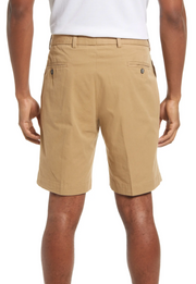 Charleston Khakis Washed Poplin Short, Flat Front, Regular Rise