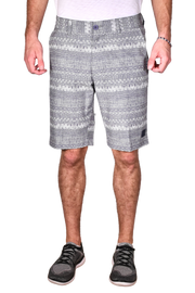 Batik Print Golf Short, Ash
