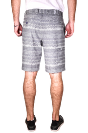 Batik Print Golf Short, Ash