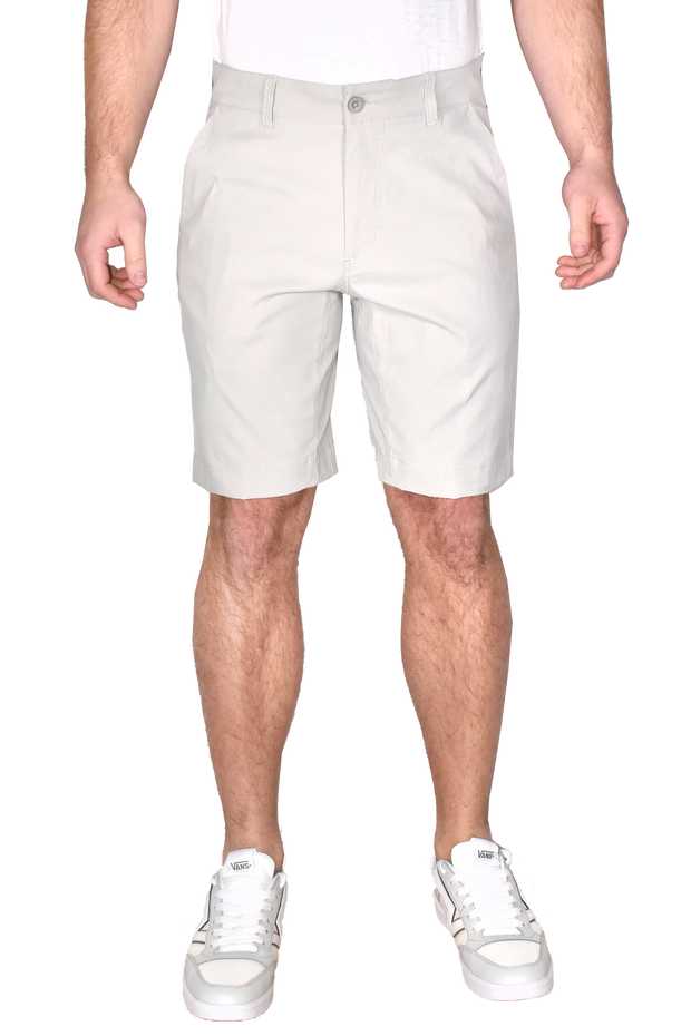 Hybrid Performance Flat Front Short, Stone