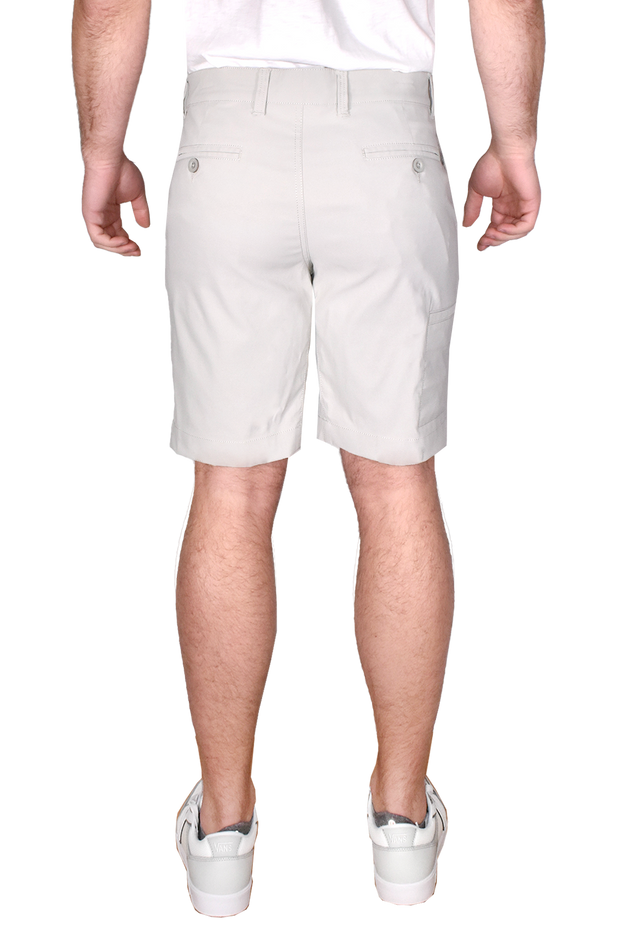 Hybrid Performance Flat Front Short, Stone