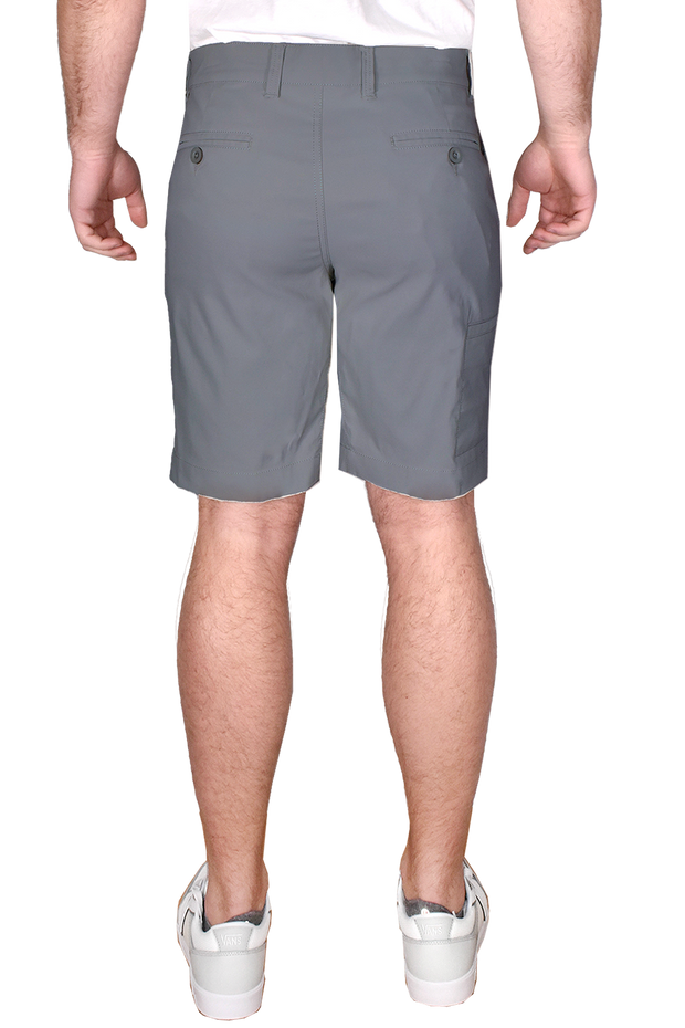 Hybrid Performance Flat Front Short, Grey