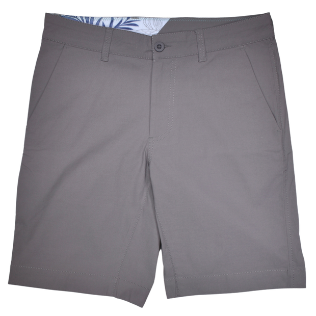 Hybrid Performance Flat Front Short, Grey