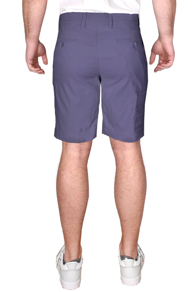 Hybrid Performance Flat Front Short, Mood Indigo