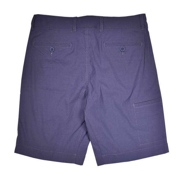 Hybrid Performance Flat Front Short, Mood Indigo