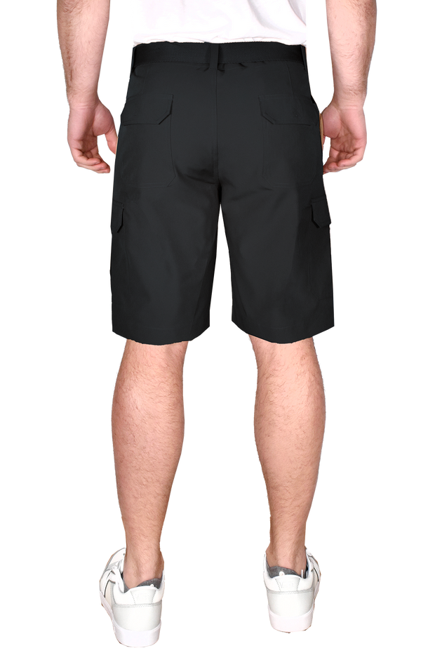 Performance Belted Cargo Short, Black