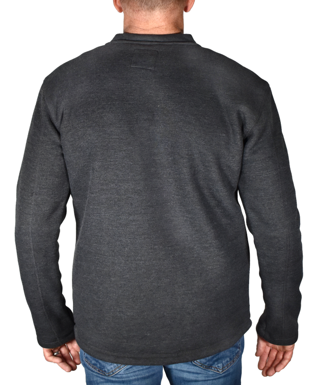 Fleece Lined Rib Henley