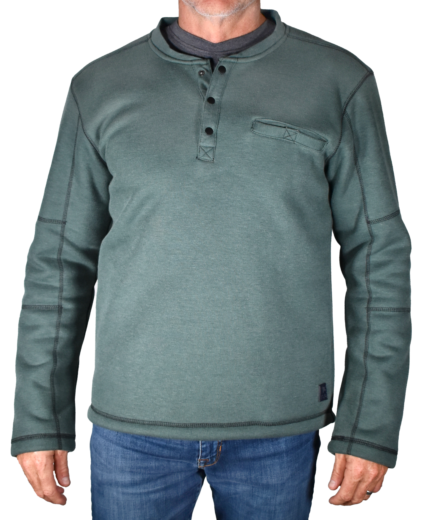 Fleece Lined Rib Henley