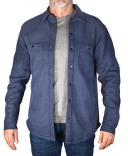 Fleece Lined Heathered Rib Shirt Jacket