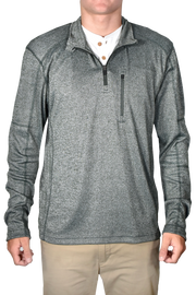 Space Dyed Micro Rib Quarter Zip