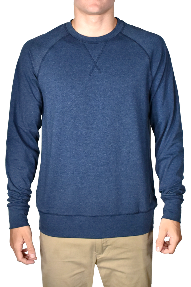 Heathered Stretch Jersey Crew Neck