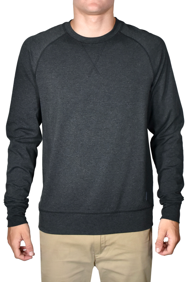 Heathered Stretch Jersey Crew Neck