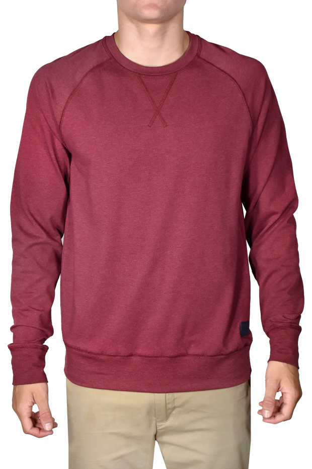 Heathered Stretch Jersey Crew Neck