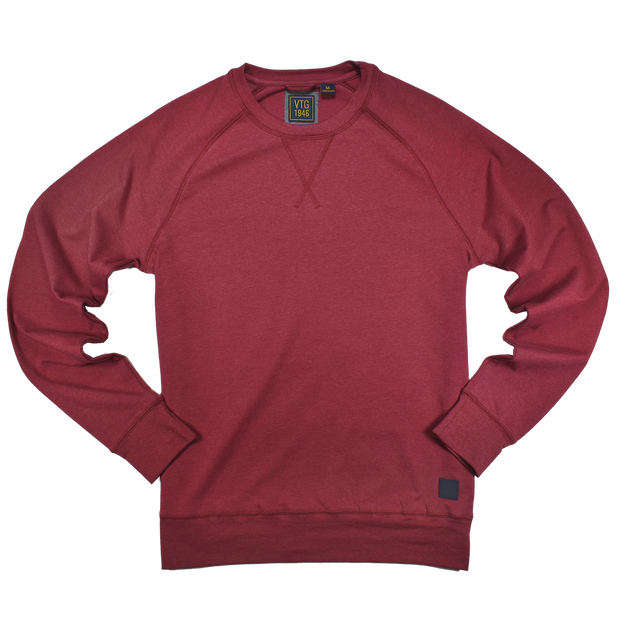 Heathered Stretch Jersey Crew Neck