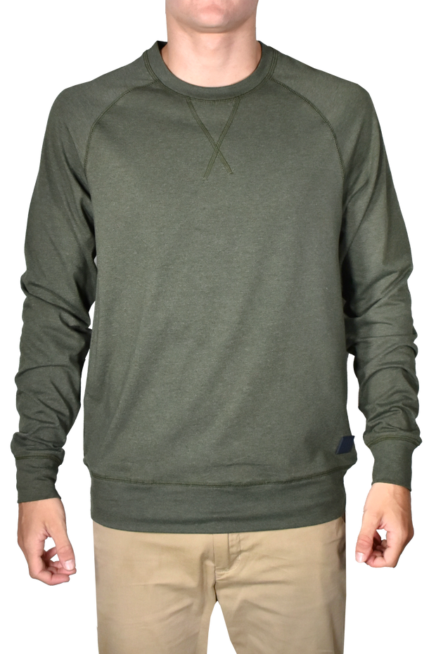 Heathered Stretch Jersey Crew Neck