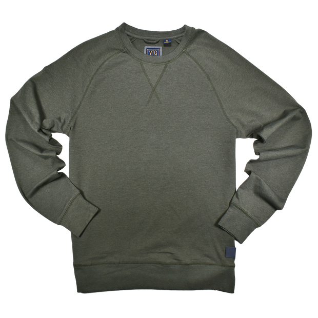 Heathered Stretch Jersey Crew Neck