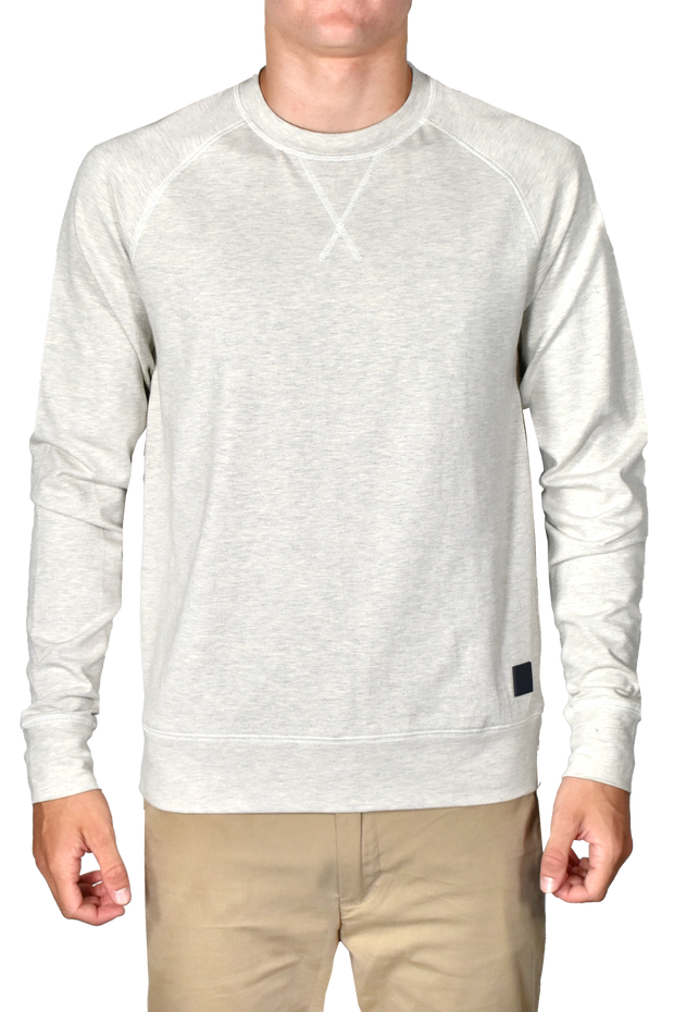 Heathered Stretch Jersey Crew Neck