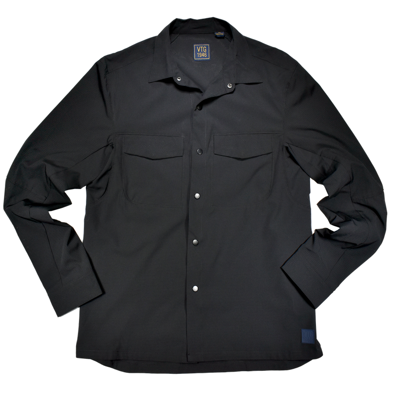 Metal Vent Shirt Jacket - Black