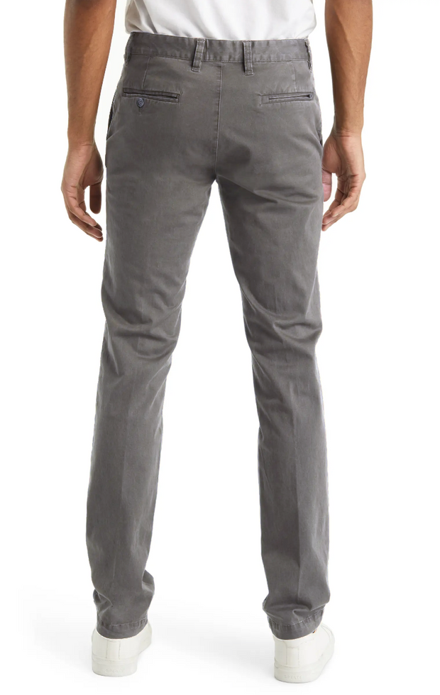 Stretch Comfort Flat Front Pant, Smokey Grey
