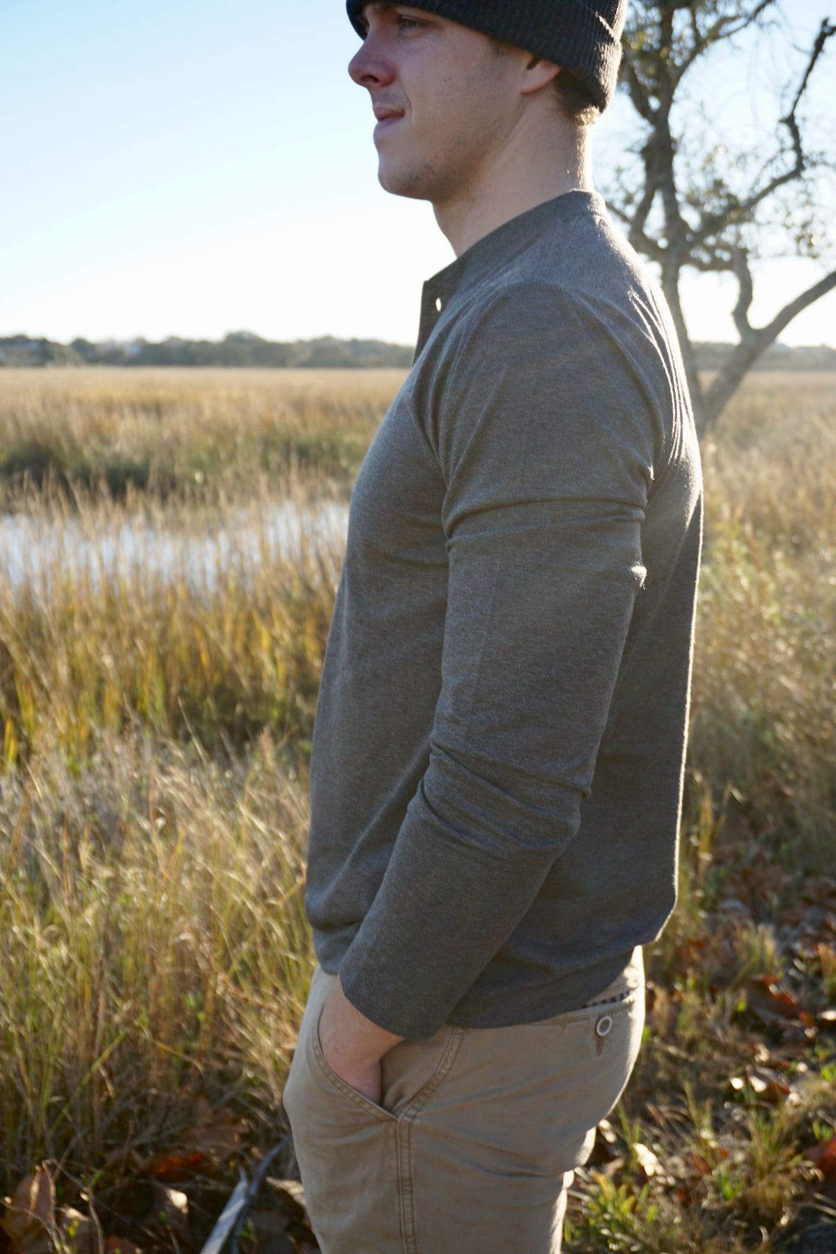 Stretch Jersey Henley