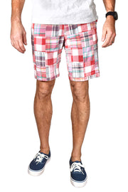Patch Madras Short Light Red